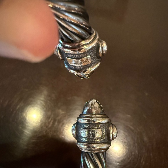 David Yurman Silver and Green Bracelet - Picture 6 of 10